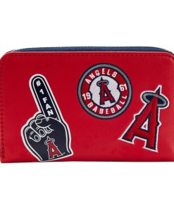 MLB LA Angels Patches Zip Around Wallet