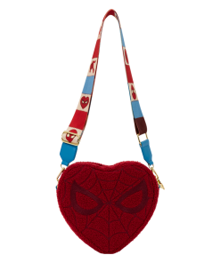 Spider-Man Sherpa Heart Shaped Crossbody Bag