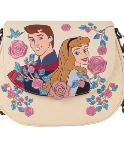Sleeping Beauty Princess Aurora & Prince Phillip Floral Crossbody Bag