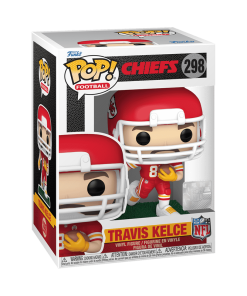 Alternative view of Pop! Travis Kelce (Running) (Red and White Uniform)
