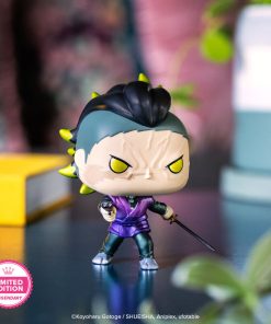 Pop! Genya Shinazugawa (Demon Form) (Metallic) with Pop! Protector