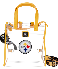NFL Pittsburgh Steelers Clear Convertible Backpack & Tote Crossbody Stadium Bag