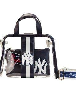 MLB NY Yankees Clear Tote Crossbody Stadium Bag with Pouch